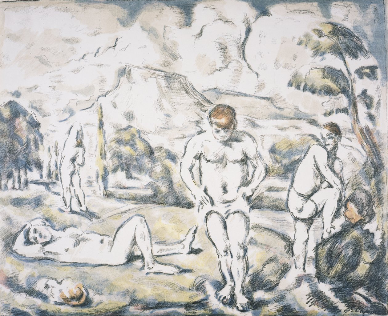 Koupající se od Paul Cézanne