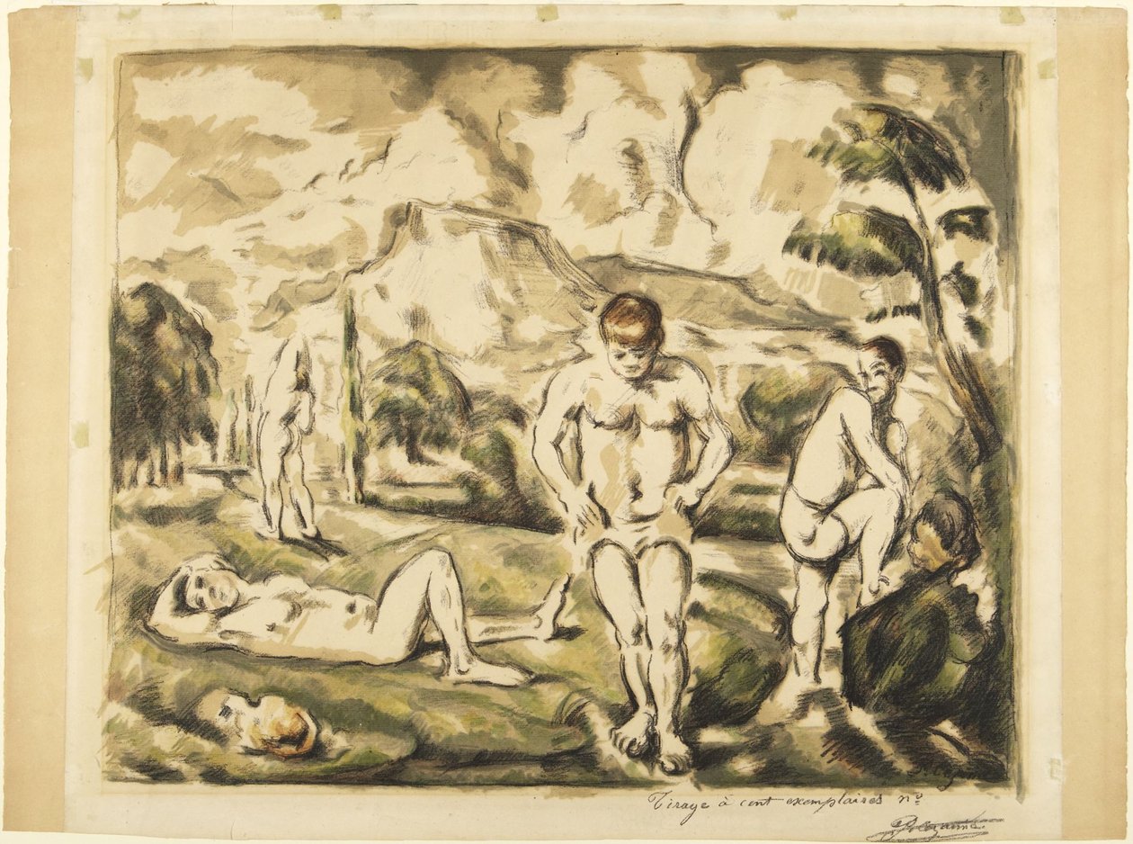 Koupající se od Paul Cézanne
