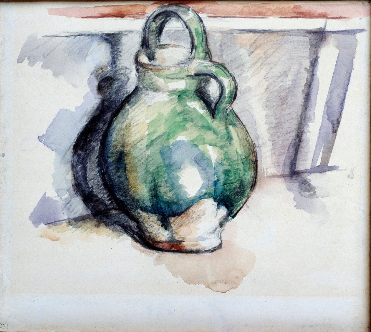 Zelený džbán akvarel a olověný důl Paul Cezanne (1839-1906) 1885 Paříž, Musee du Louvre od Paul Cézanne