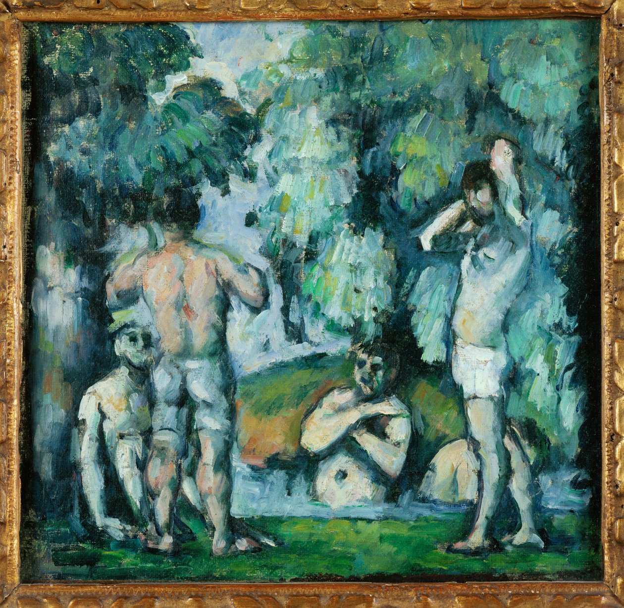 Pět koupajících se (olej na plátně) od Paul Cezanne