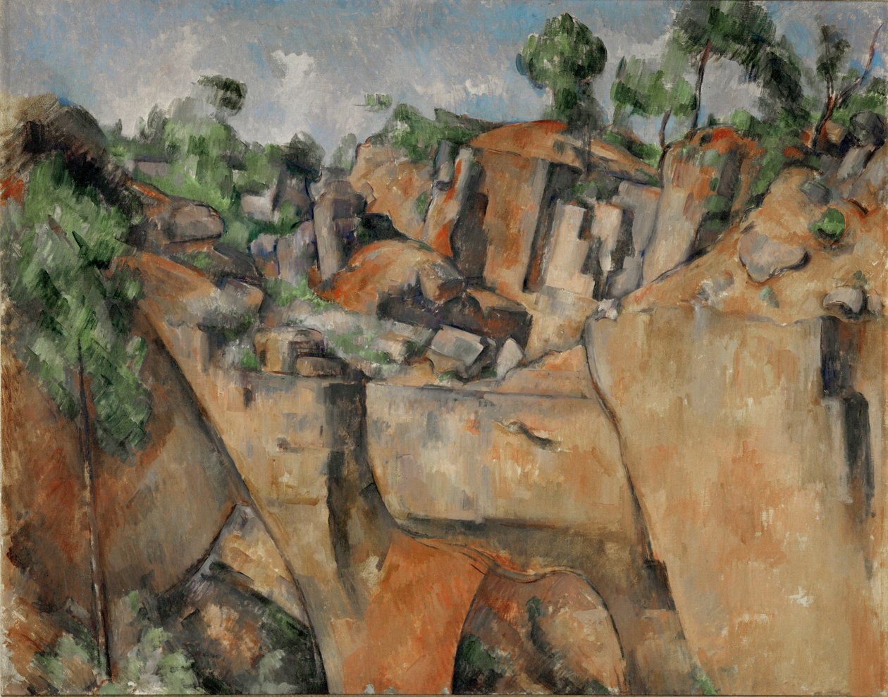 Lom v Bibemus, Provence, Francie (malba na plátně) od Paul Cezanne