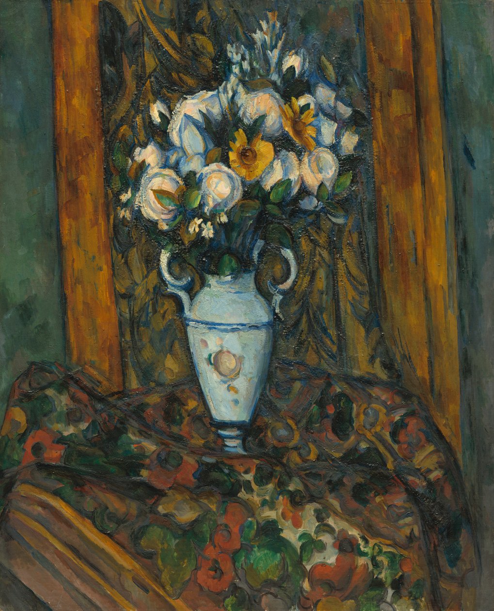 Váza s květinami od Paul Cézanne