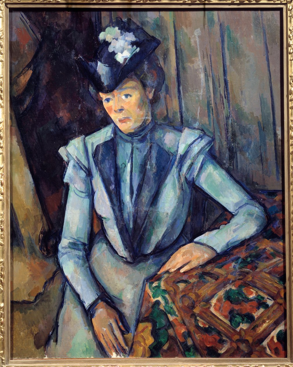 Žena v modrém. Obraz Paula Cezanna (1839 - 1906) od Paul Cézanne