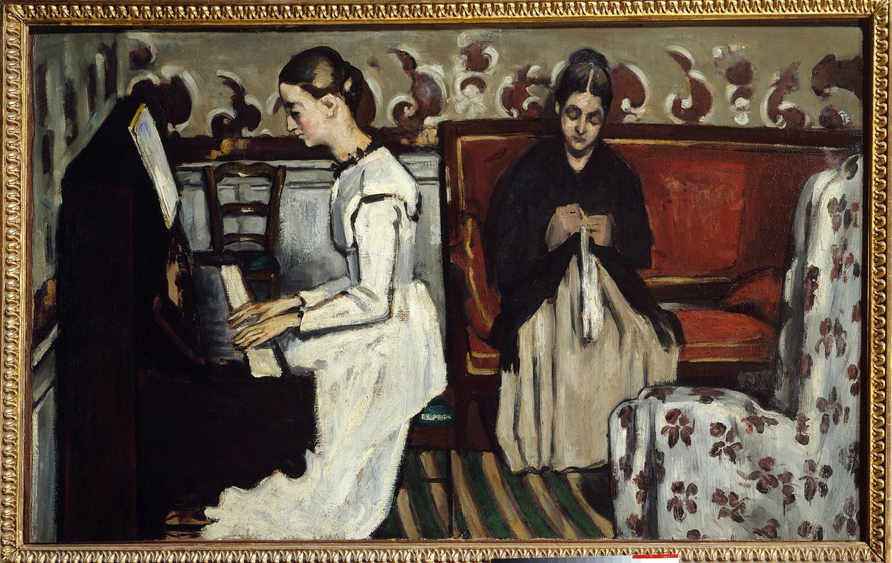 Obraz Mladá dívka u klavíru od Paula Cezanna (1839-1906) od Paul Cézanne