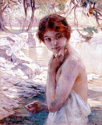 Dívka u potoka (olej na plátně) od Paul Chabas