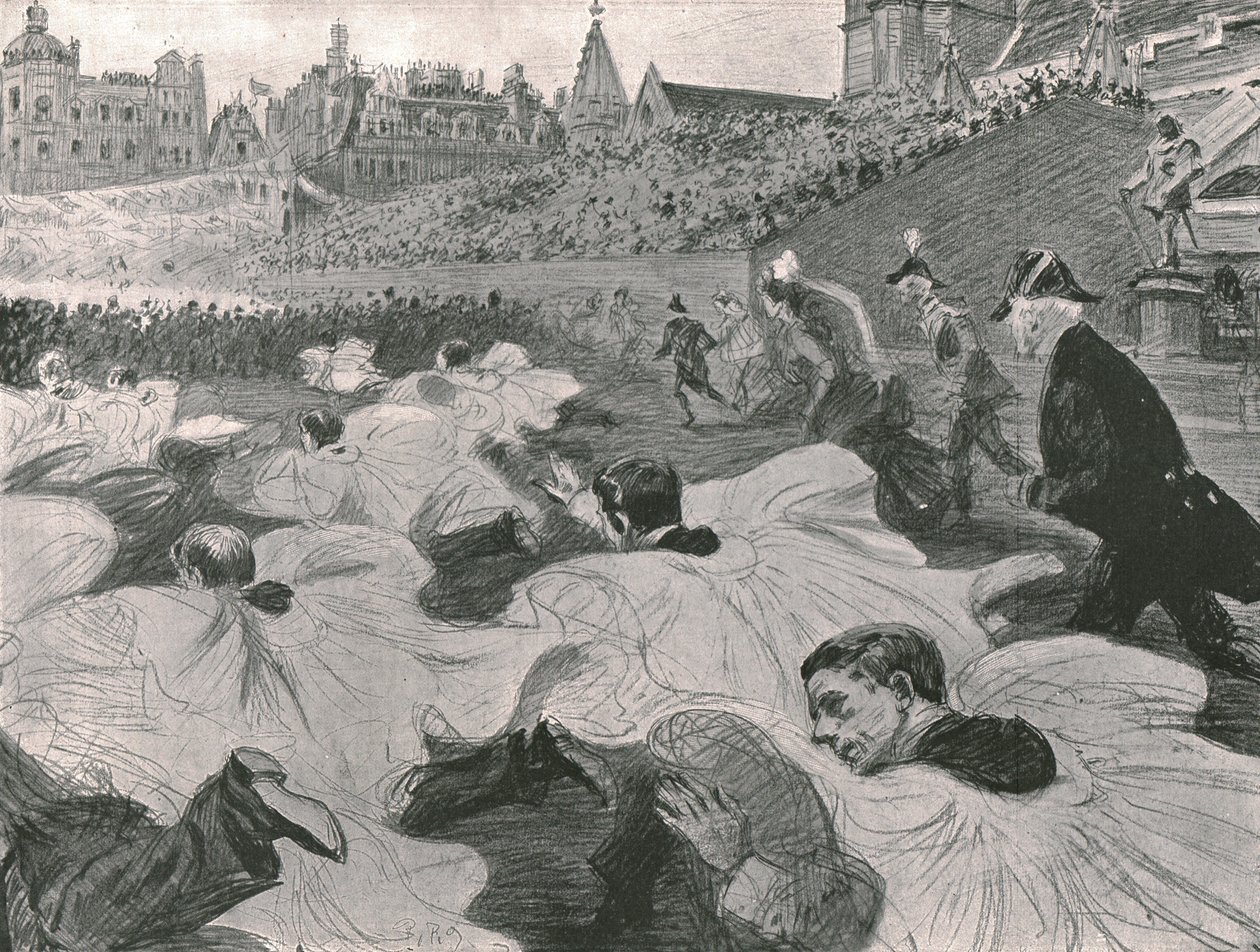 „Ve spěchu vidět krále a královnu opouštět opatství“, 1902. od Paul Charles Renouard