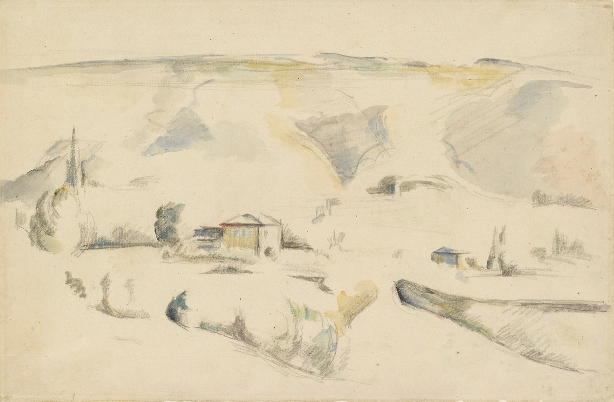 Pohled přes údolí, konec 19. století od Paul Cézanne