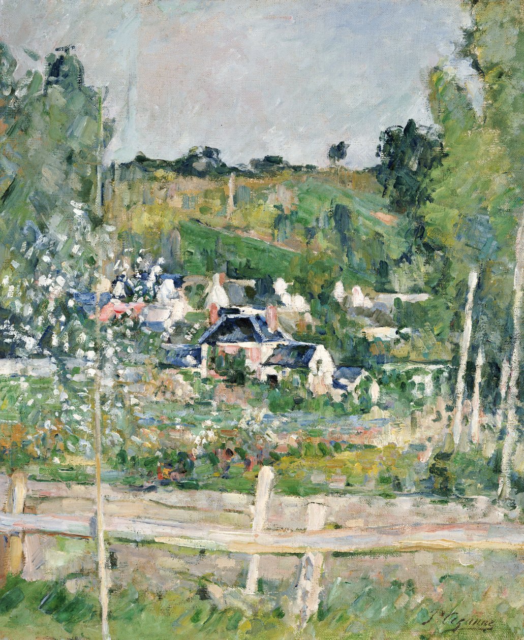 Pohled na Auvers-sur-Oise, The Fence, c.1873 od Paul Cézanne