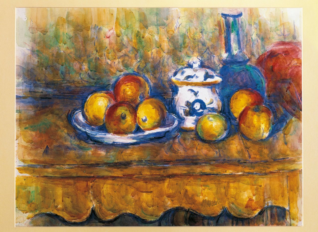 Rakousko, Vídeň, Zátiší s modrou lahví, olejomalba od Paul Cézanne