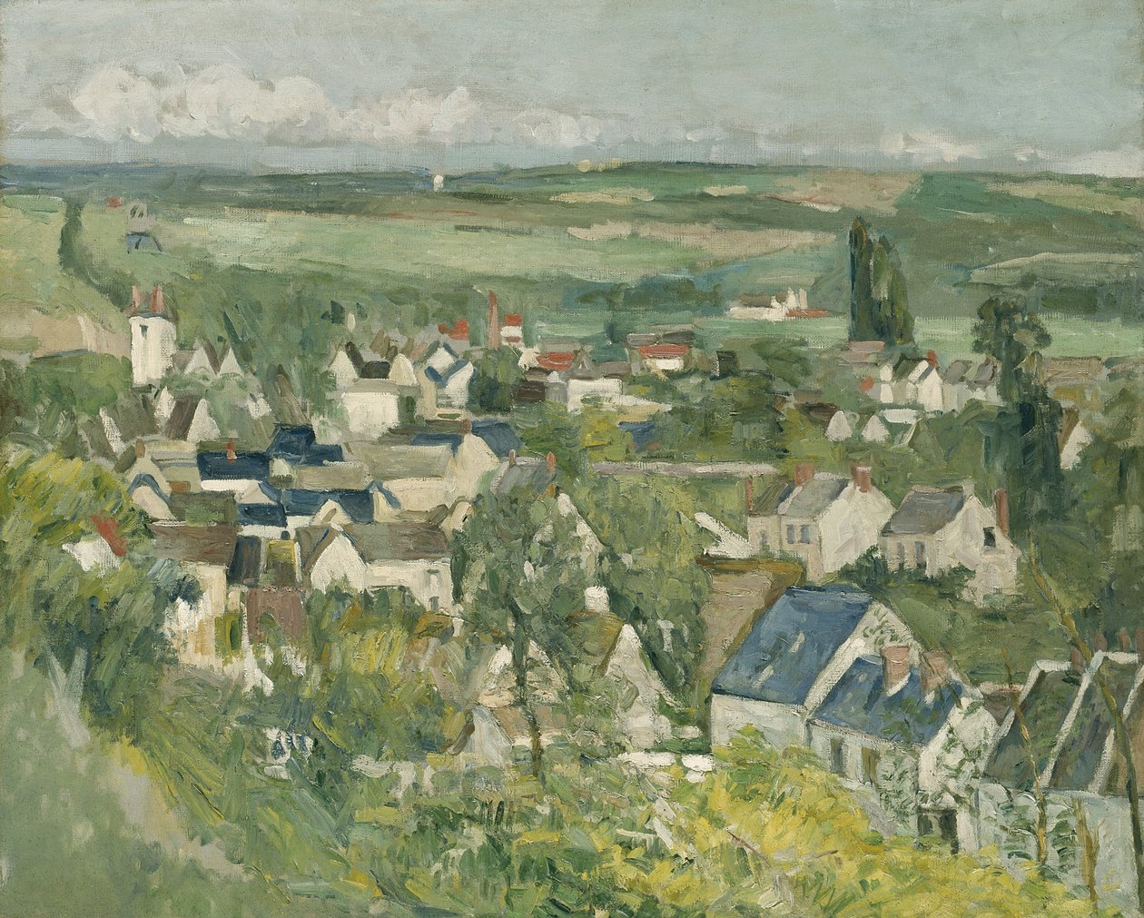 Auvers, Panoramatický výhled, 1873-75 od Paul Cézanne