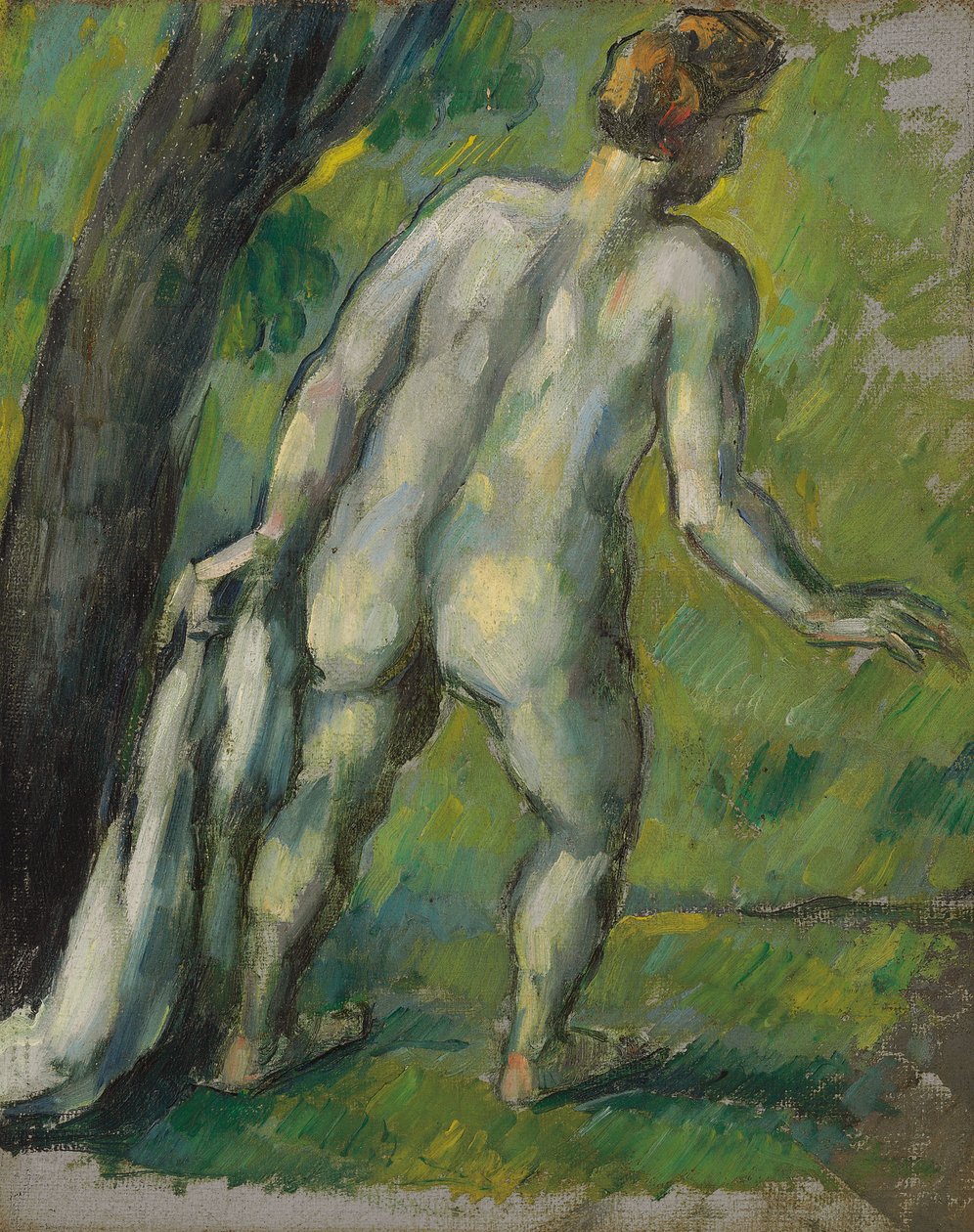 Lapač, Pohled zezadu; Bather, pohled zezadu, 1877-1878 od Paul Cézanne
