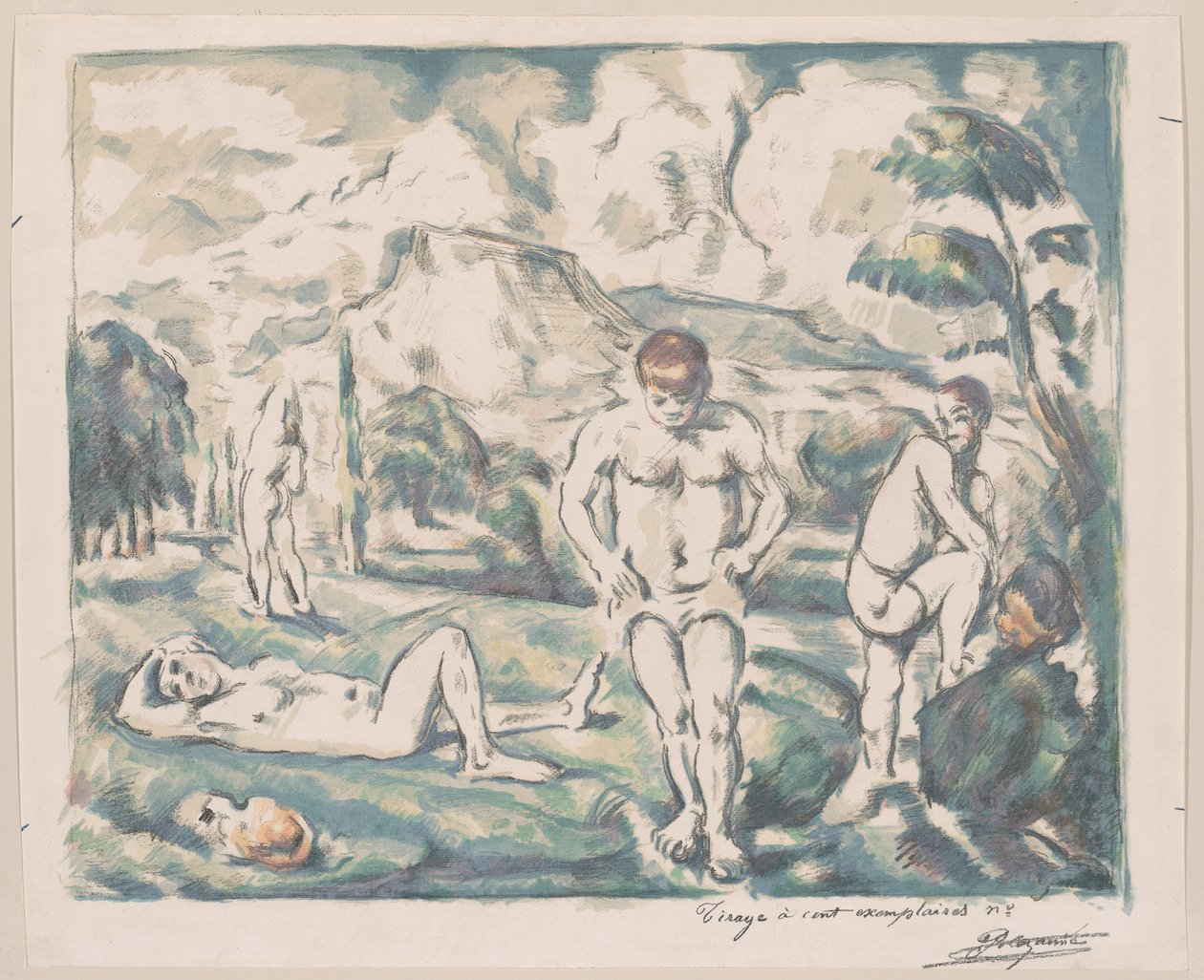 Koupající se od Paul Cézanne