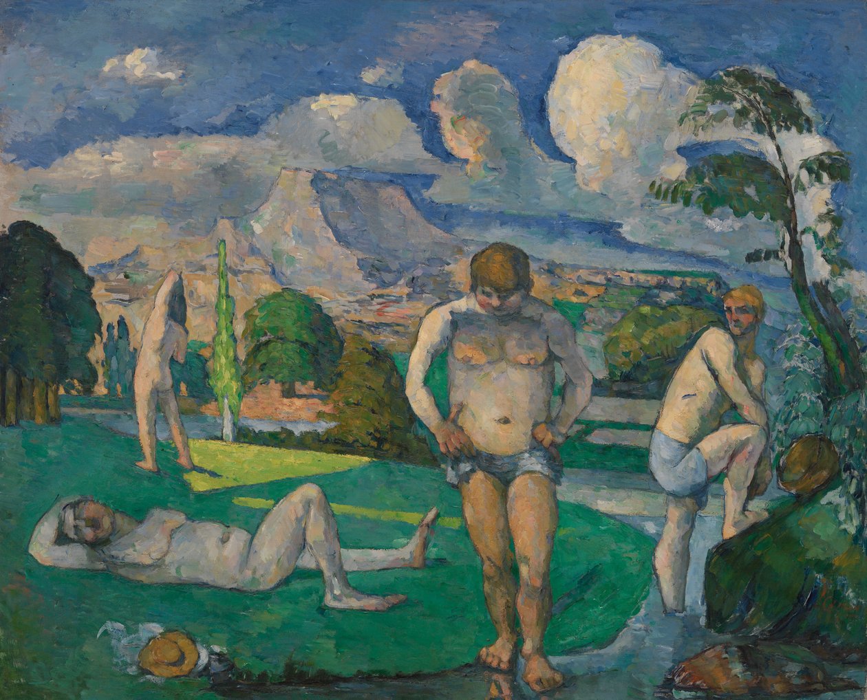 Koupající se v klidu od Paul Cézanne