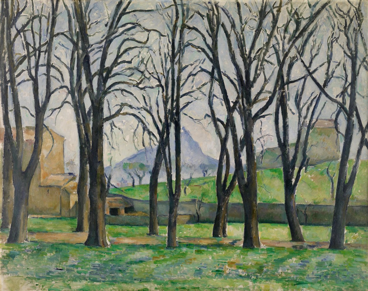 Kaštanové stromy v Jas de Bouffan od Paul Cézanne