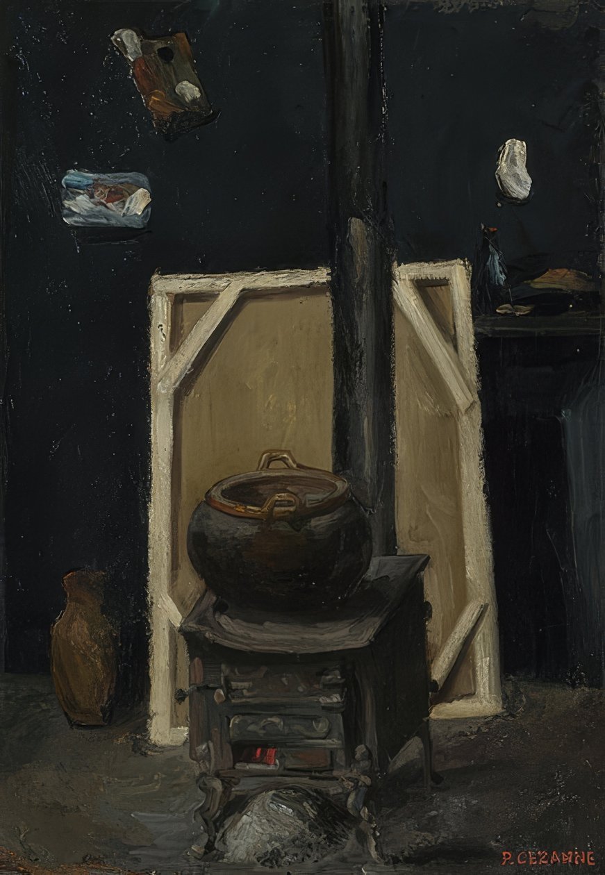 Kamna v ateliéru. Kolem roku 1865 od Paul Cézanne