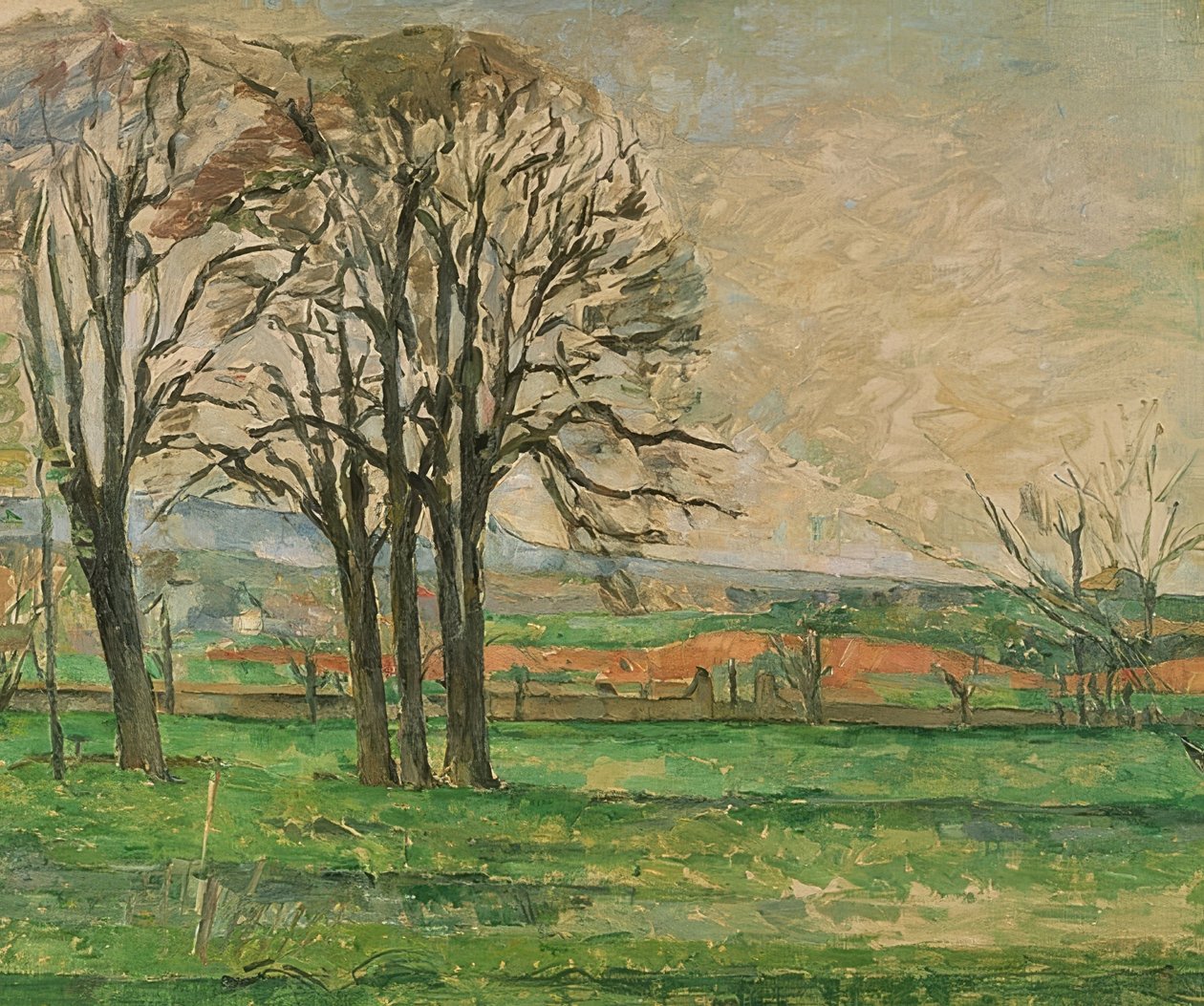 Holé stromy v Jas de Bouffan. 1885-86 od Paul Cézanne