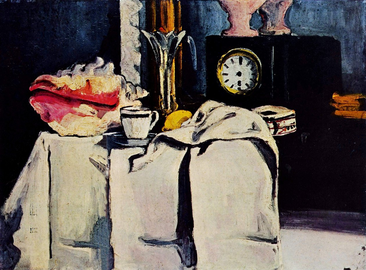 Černé mramorové hodiny od Paul Cézanne
