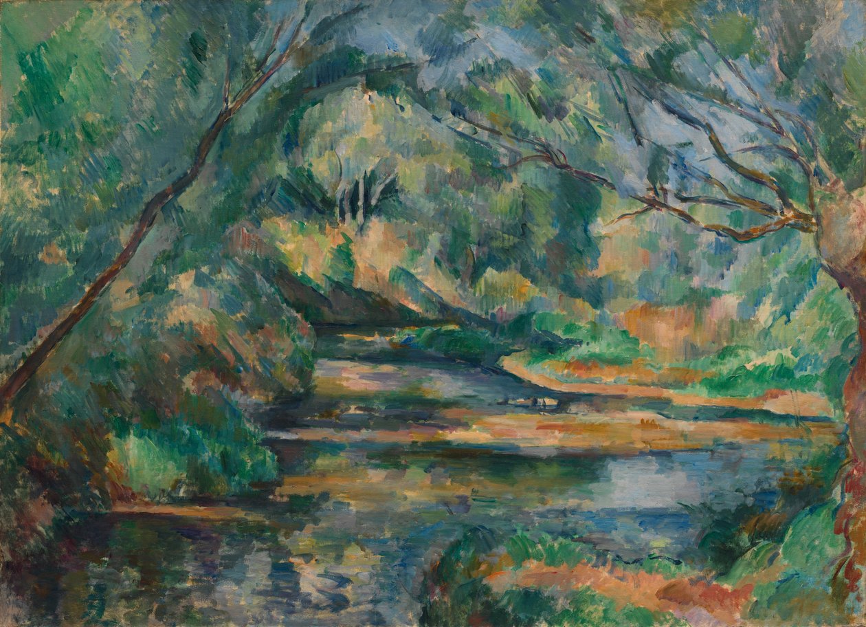 Tekoucí voda v porostu od Paul Cézanne