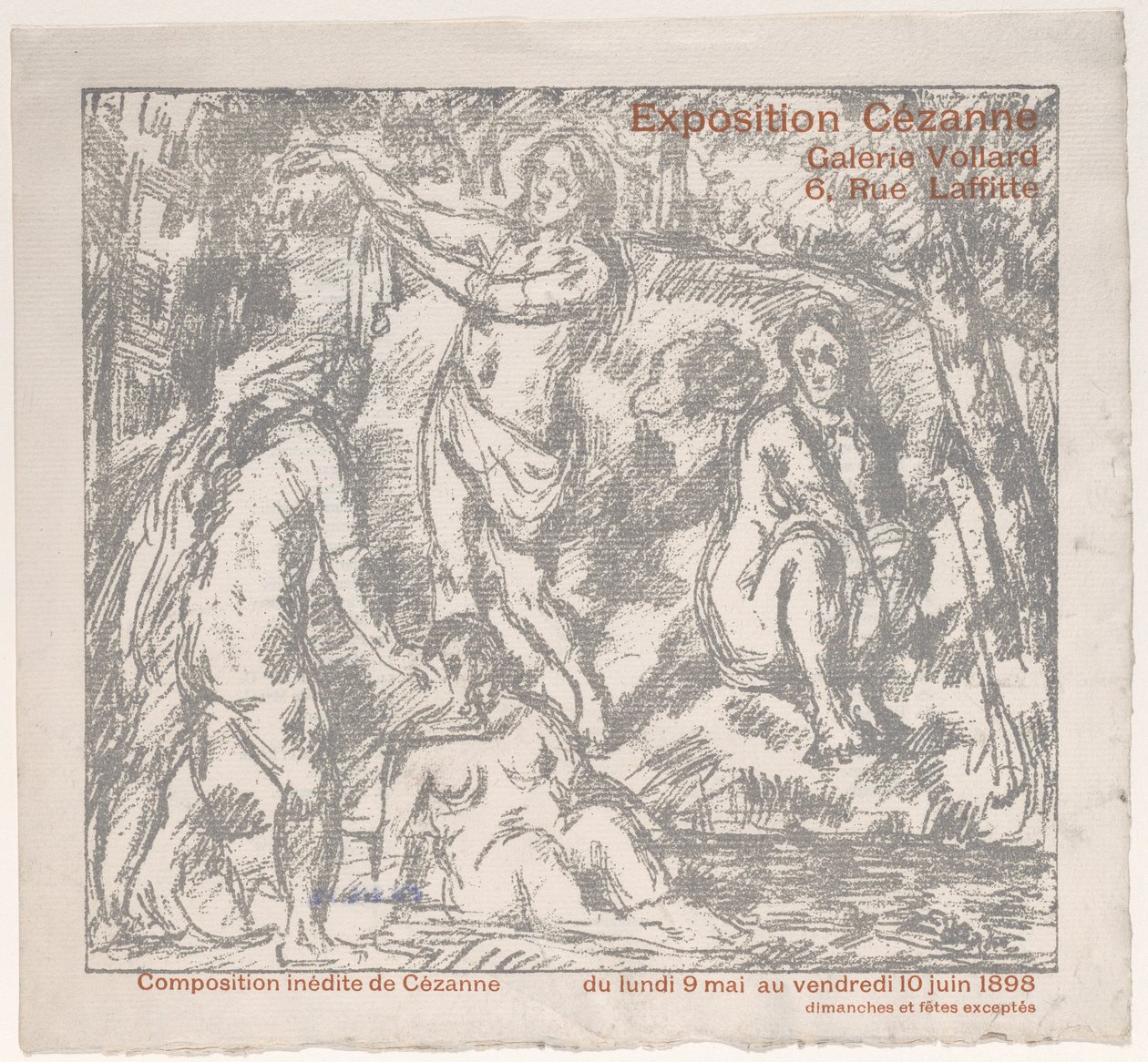 Obálka katalogu výstavy pro výstavu Cézanne v Galerii Vollard 9. května - 10. června 1898..., 1898. od Paul Cézanne
