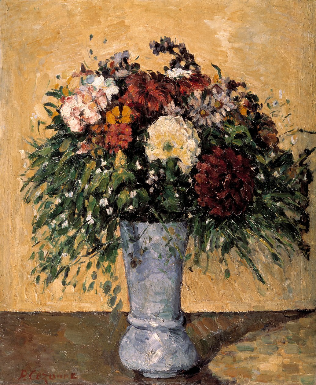 Květiny v modré váze, 1873-1875 od Paul Cézanne