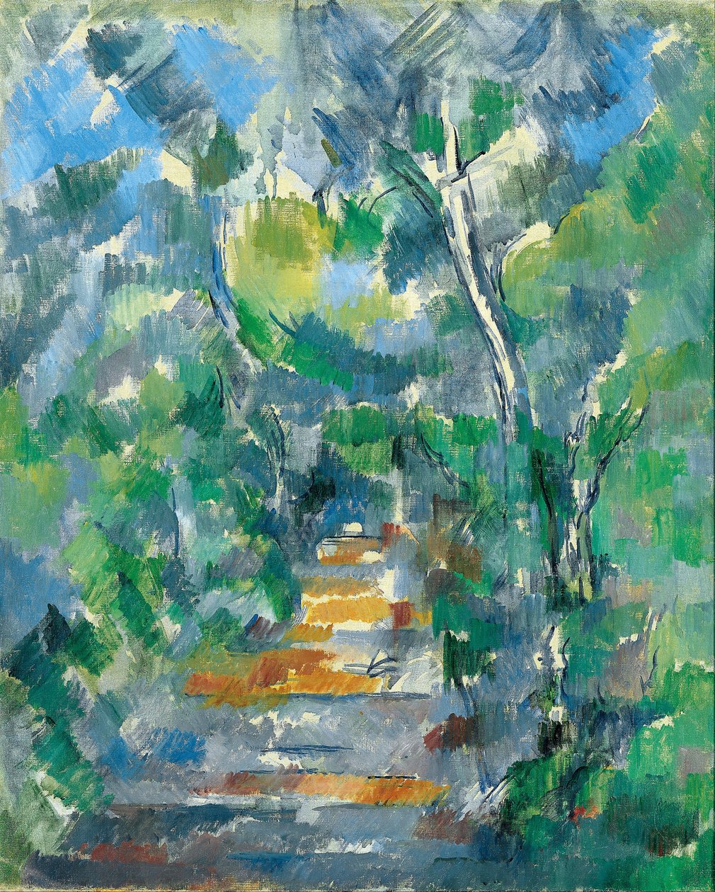 Lesní scéna (Cesta z Mas Jolie do Château noir) od Paul Cézanne