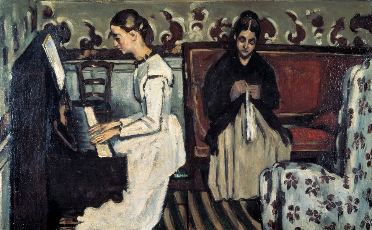 Dívka u klavírní předehry k Tannhauserovi, c1868. od Paul Cézanne