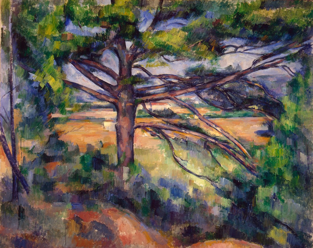 Velká borovice a červená zemina od Paul Cézanne