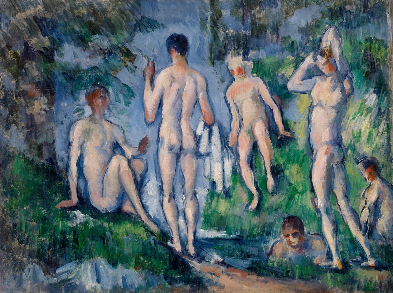 Skupina koupajících se od Paul Cézanne
