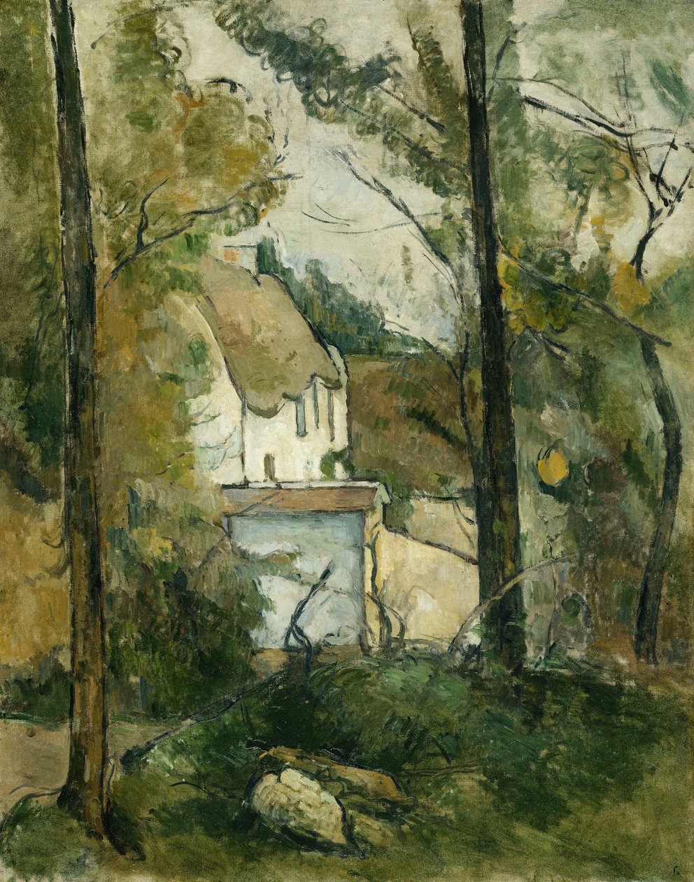 Dům ve stromech, Auvers; Dům ve stromech, Auvers, 1879 od Paul Cézanne
