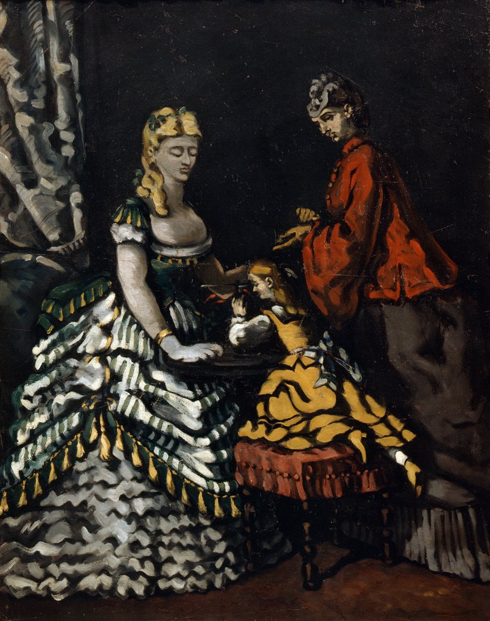 Interiér se dvěma ženami a dítětem, c1861 od Paul Cézanne