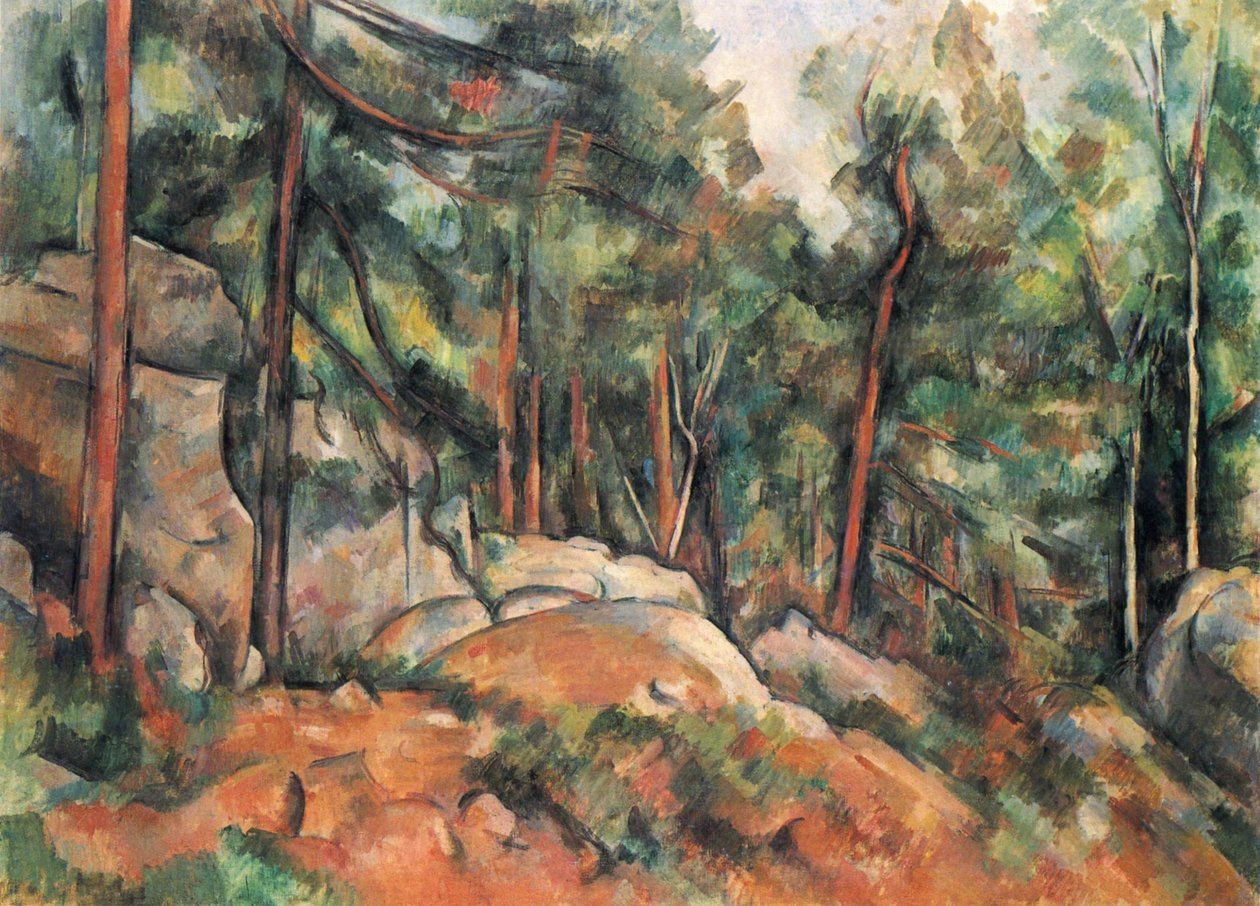 Interiér lesa od Paul Cézanne