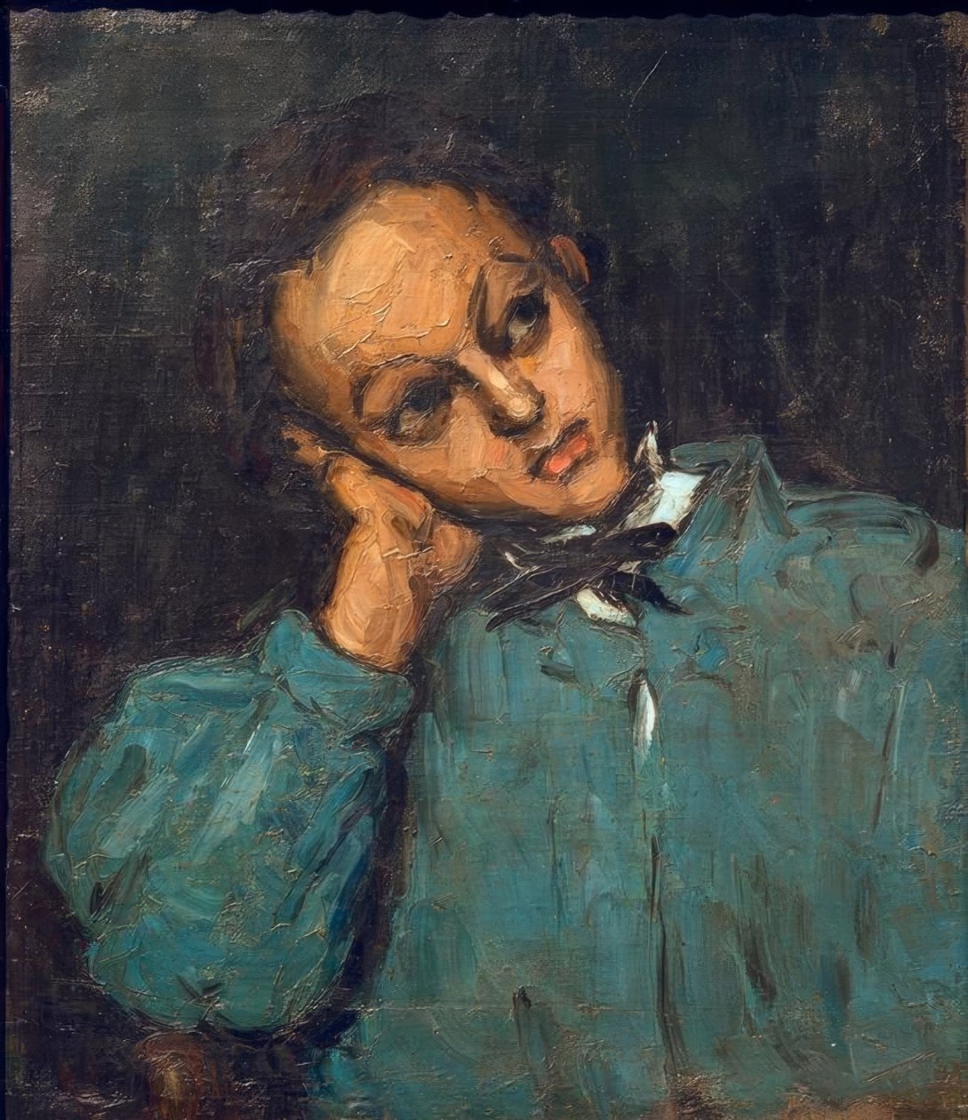 Chlapec s podepřenou rukou od Paul Cézanne