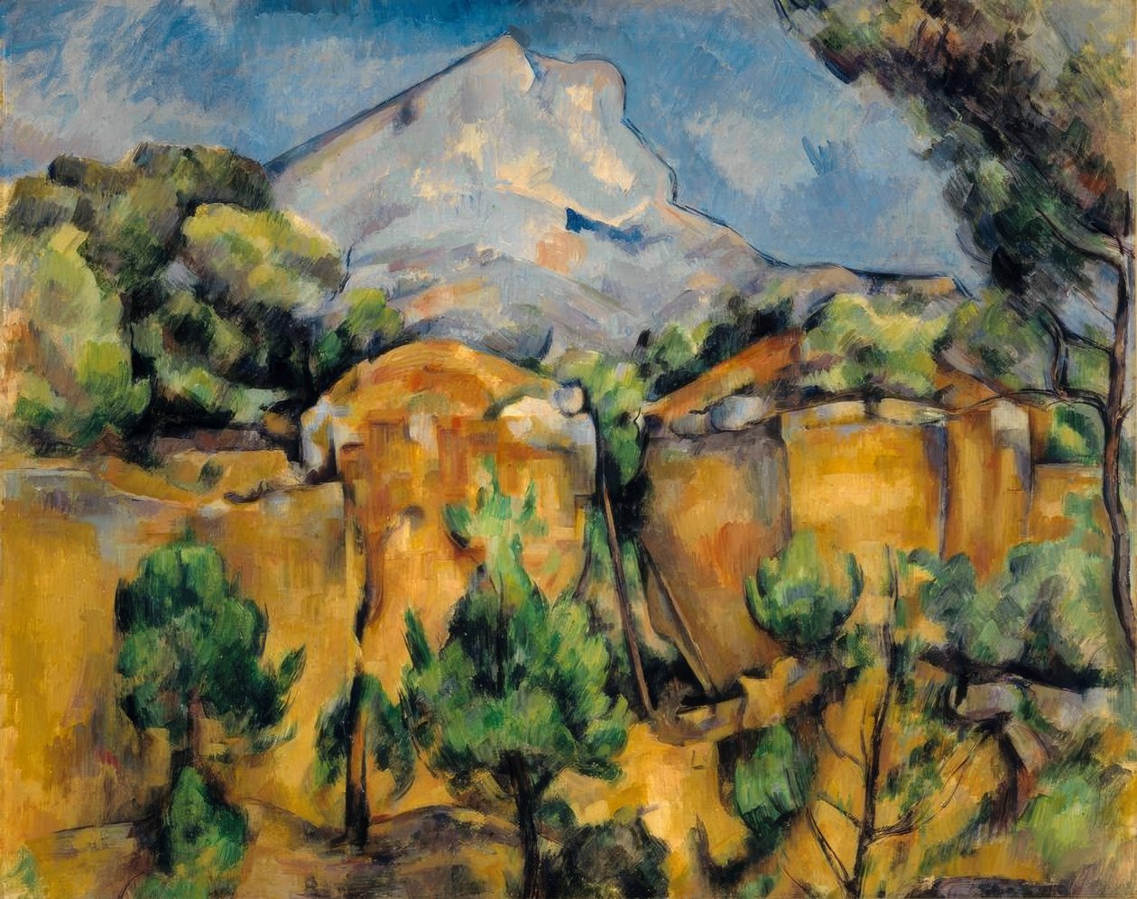 Hora Sainte-Victoire, při pohledu z Bibémus od Paul Cézanne