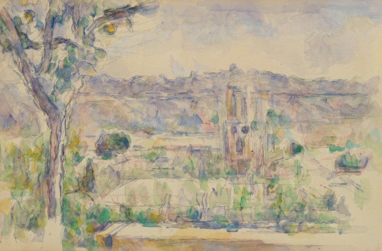 Katedrála v Aix z dílny Lauves od Paul Cézanne