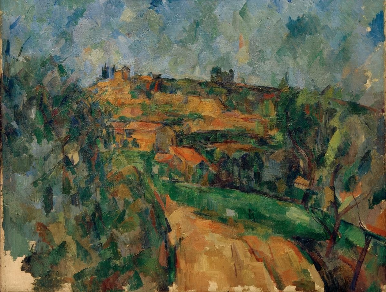 Klikatá silnice na vrcholu Chemin des Lauves od Paul Cézanne