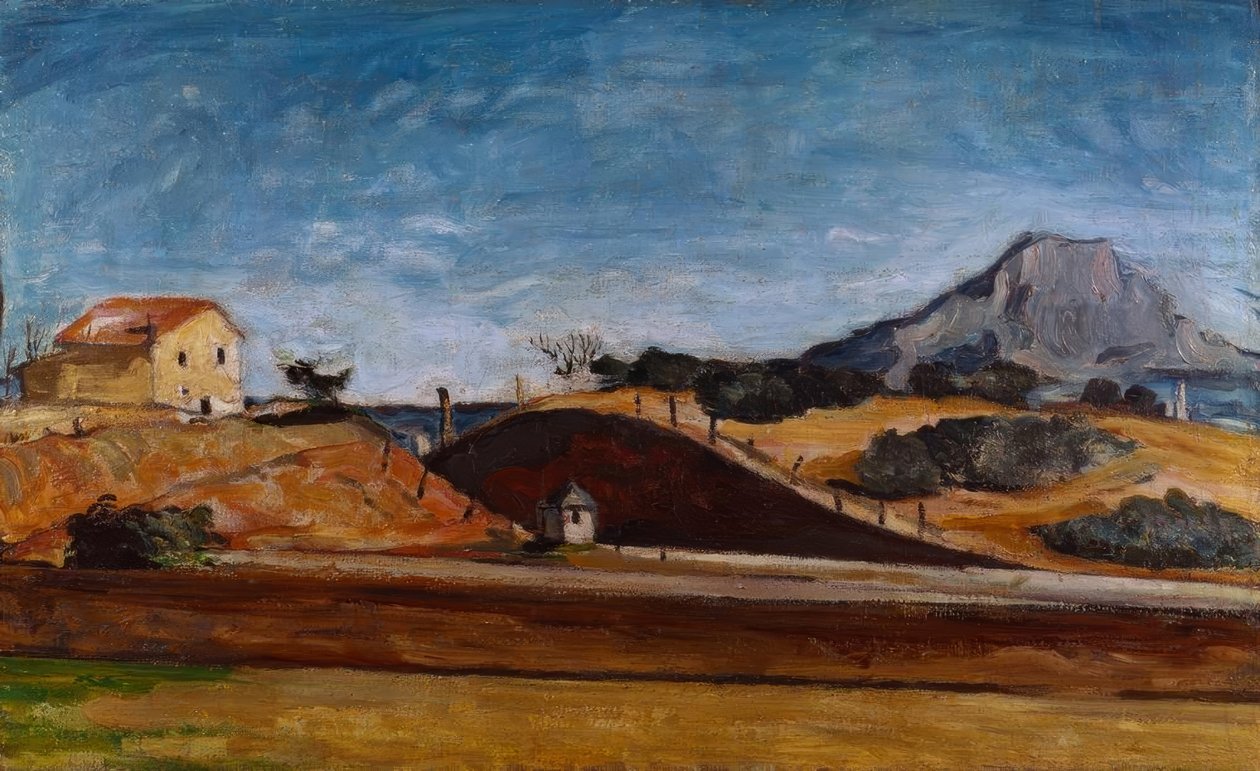 Příkop s horou Sainte-Victoire od Paul Cézanne