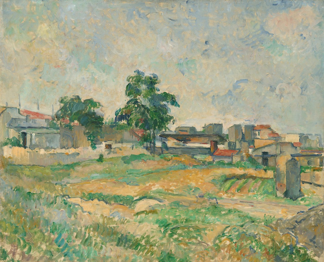 Krajina poblíž Paříže, c. 1876. od Paul Cézanne