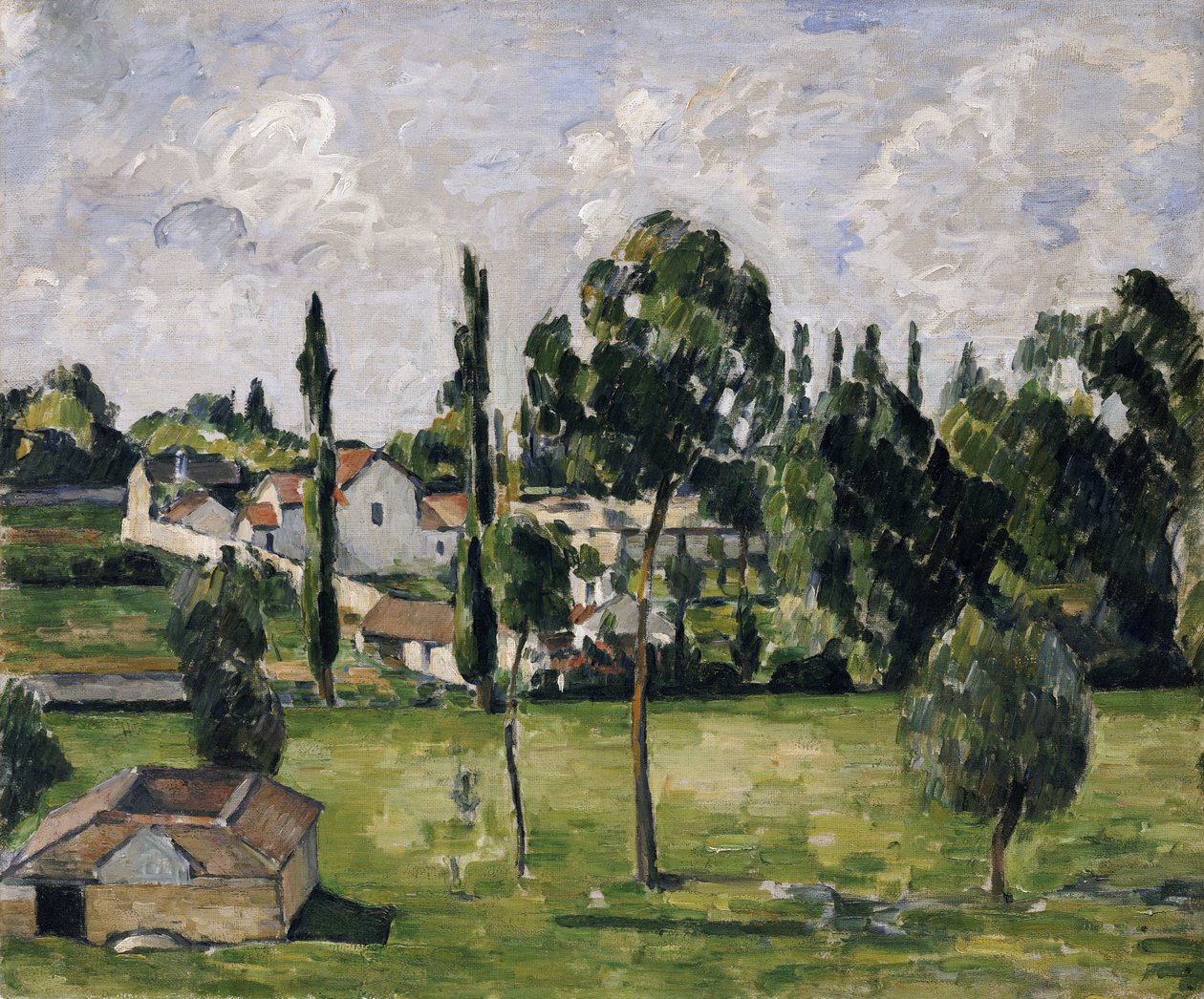 Krajina s čarou ponoru, c.1879 od Paul Cézanne