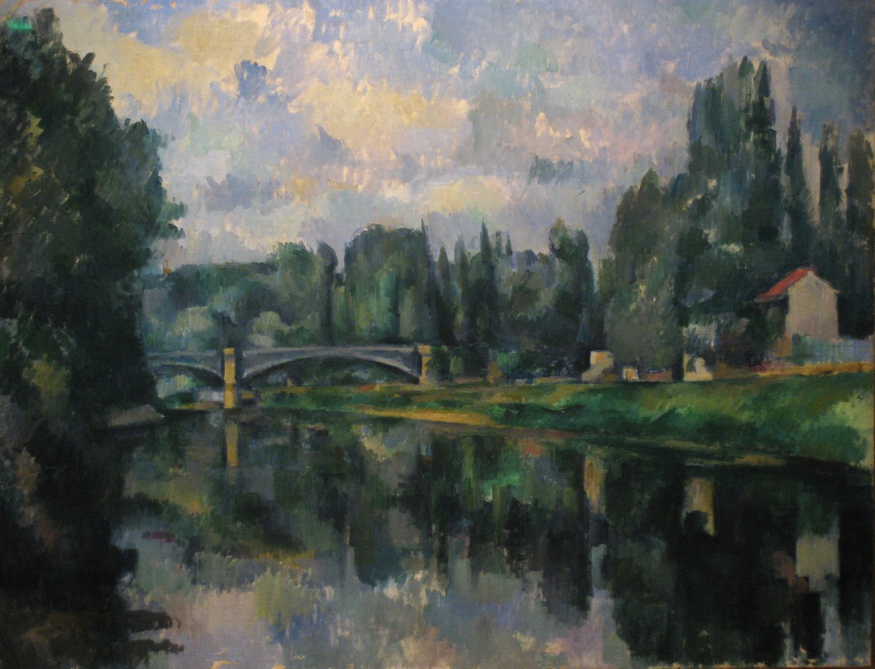 Most přes Marnu v Créteil od Paul Cézanne