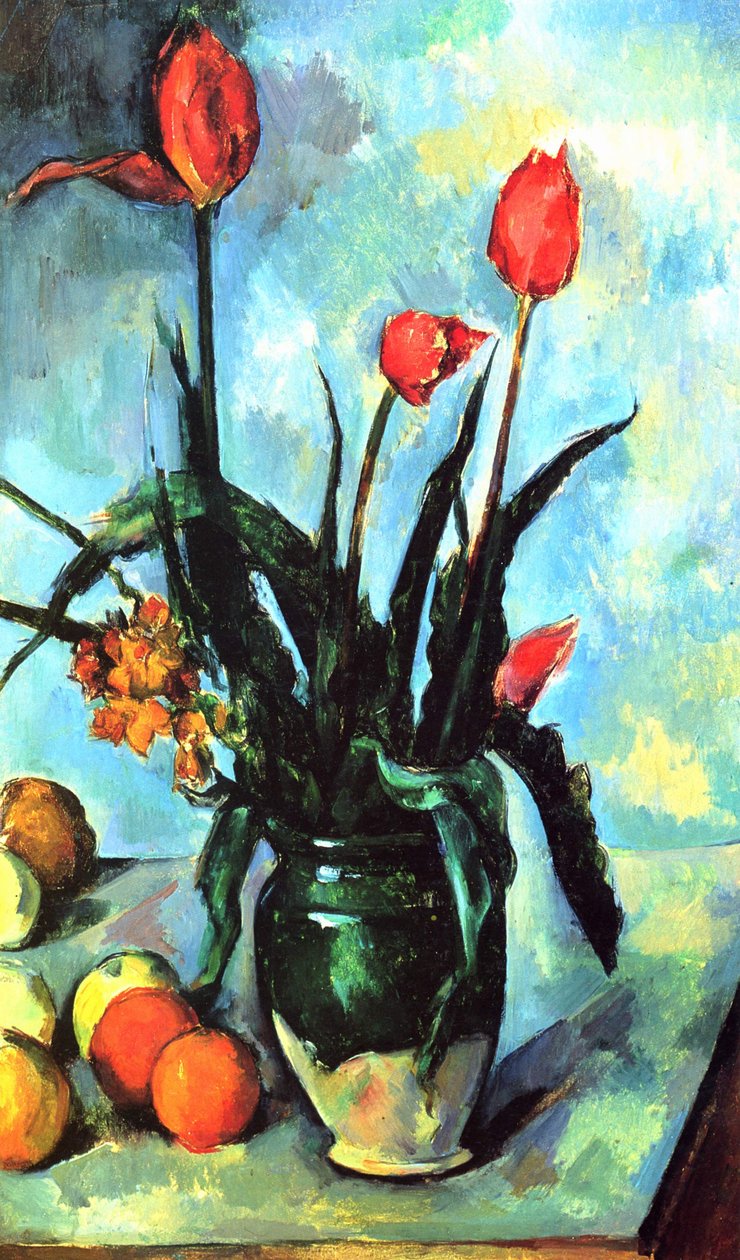 Le Váza s tulipány od Paul Cézanne