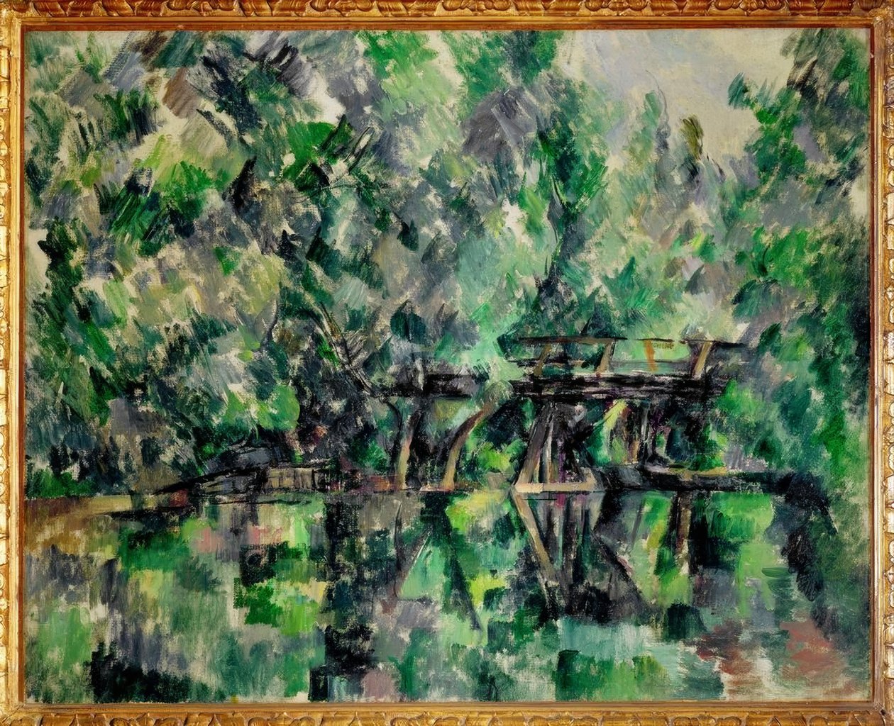 Most přes rybník od Paul Cézanne