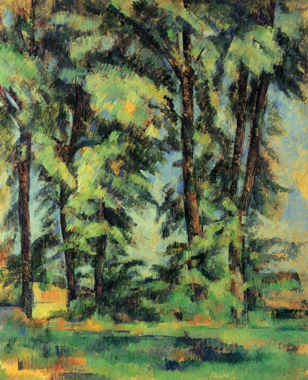 Velké stromy v Jas de Bouffan od Paul Cézanne
