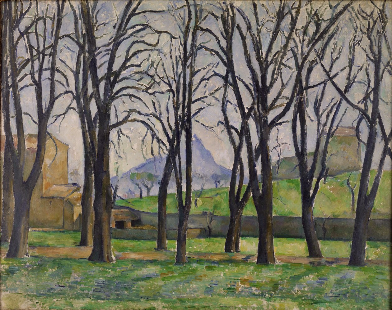 Kaštany v Jas de Bouffan v zimě od Paul Cézanne
