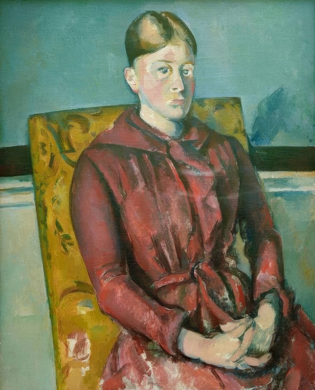 Madame Cézanne ve žlutém křesle od Paul Cézanne