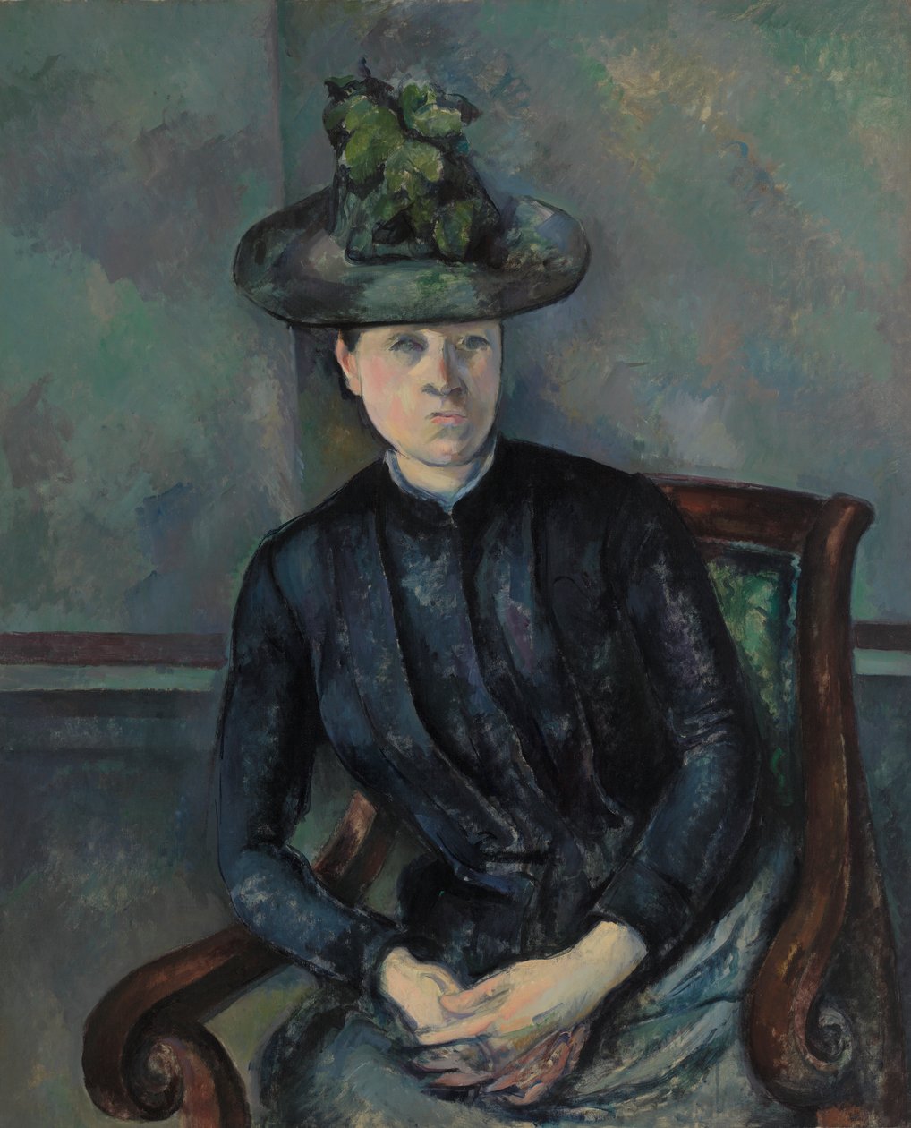 Madame Cézanne se zeleným kloboukem od Paul Cézanne
