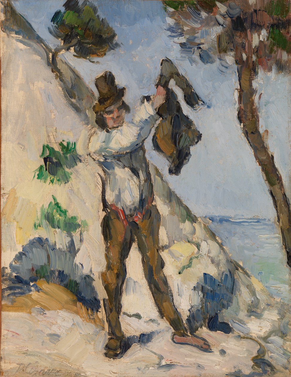 Muž s bundou od Paul Cézanne