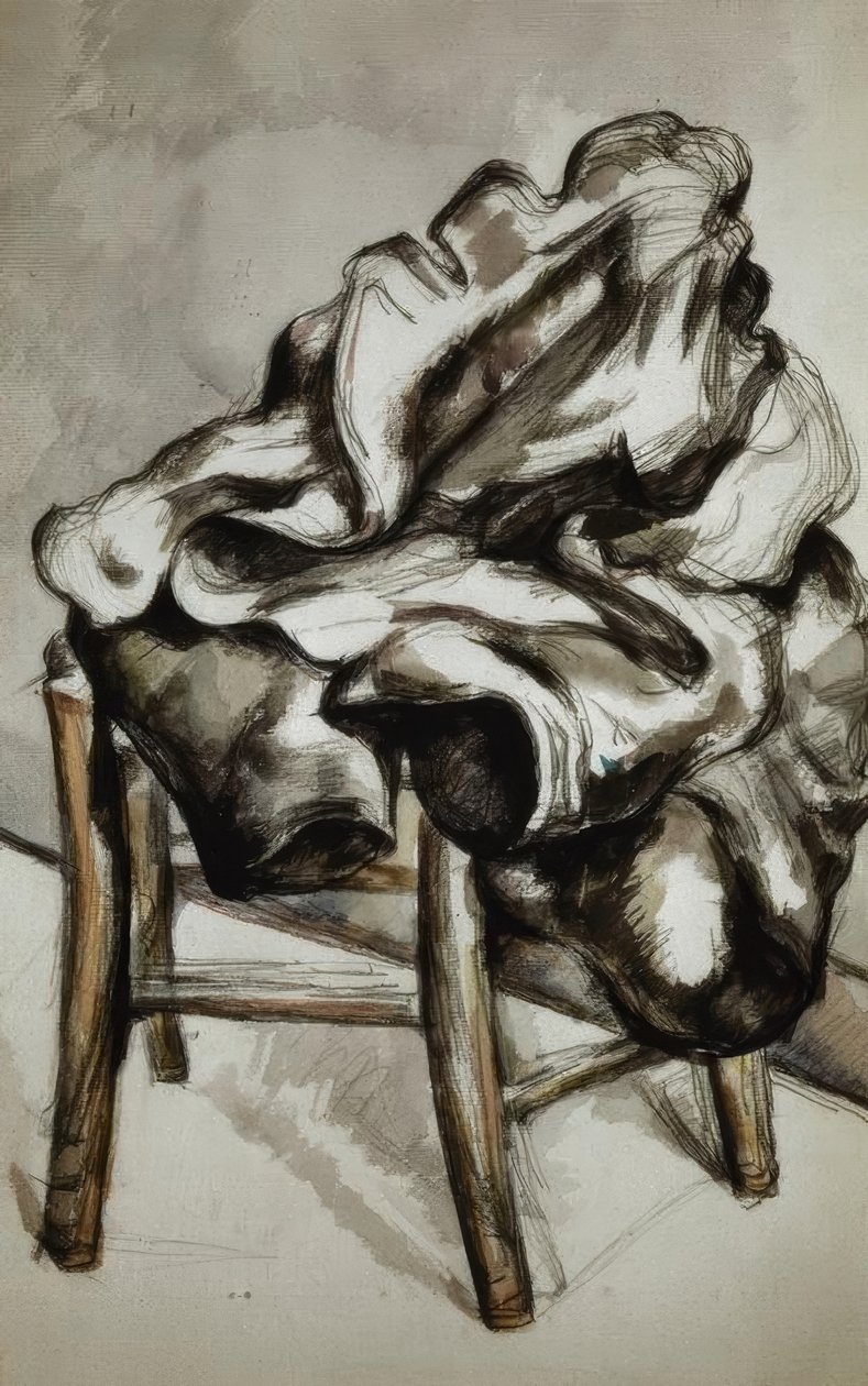 Kabát na židli od Paul Cézanne
