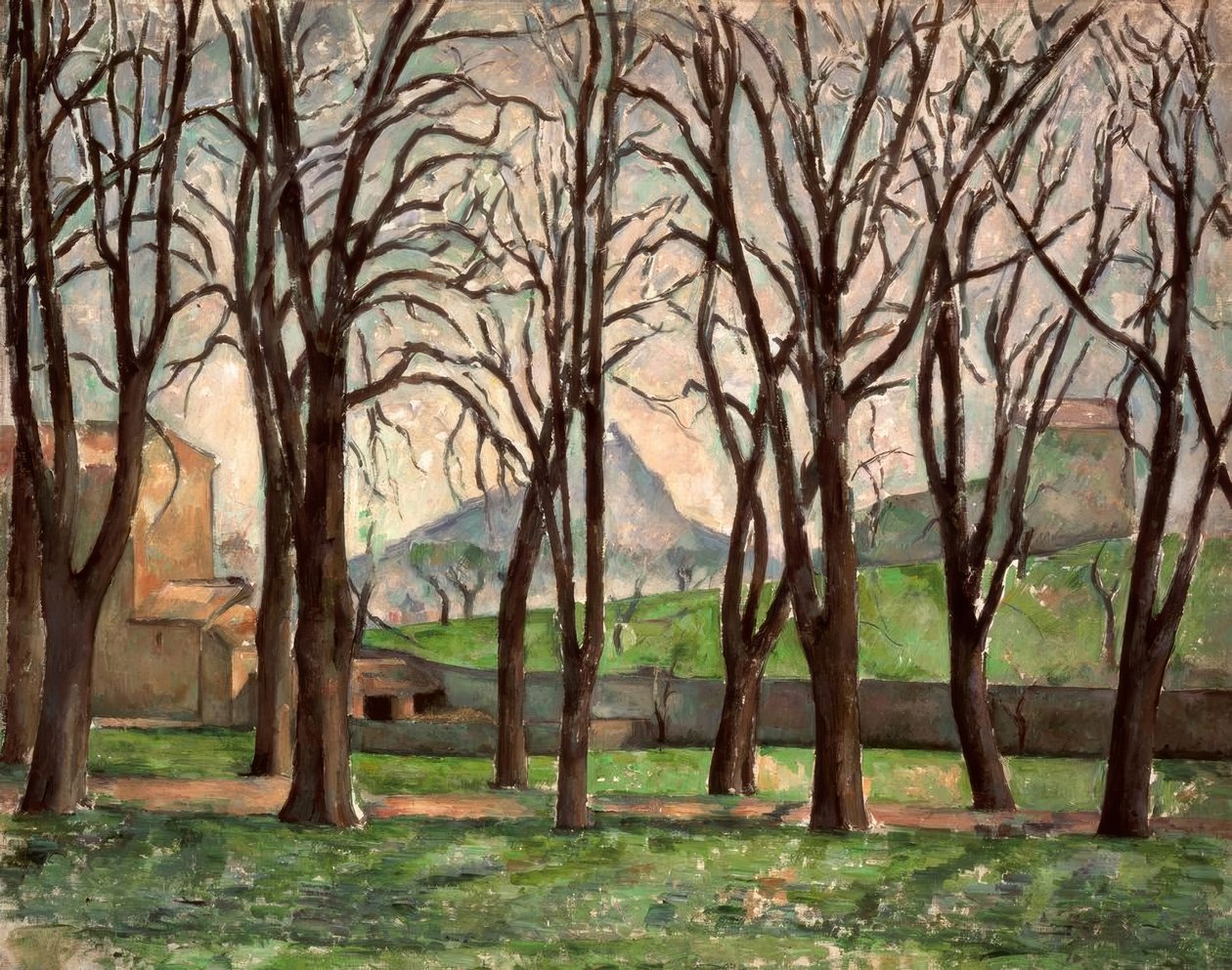 Kaštany Jas de Bouffan v zimě od Paul Cézanne