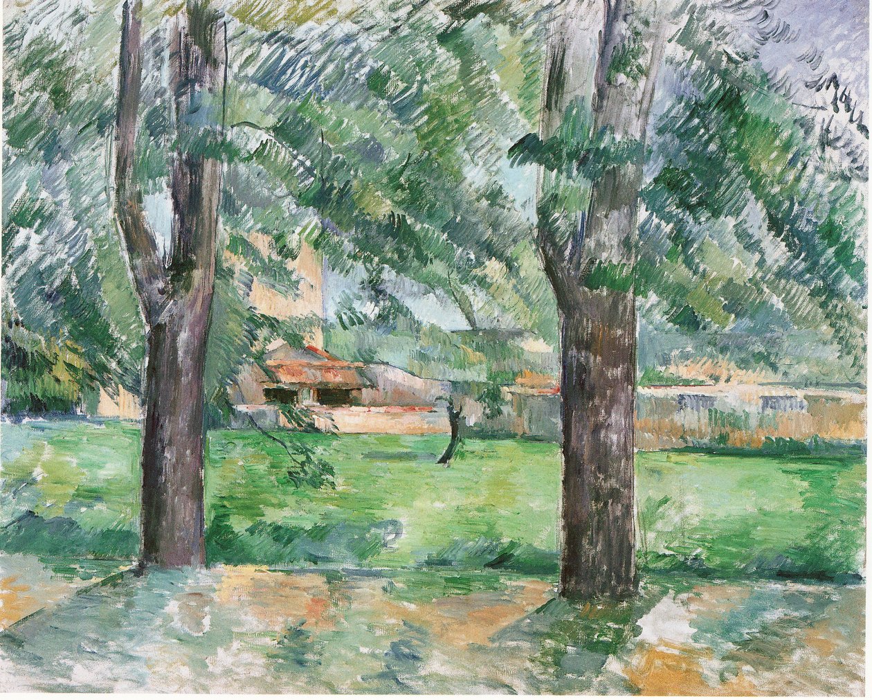 Louka a farma Jas de Bouffan od Paul Cézanne