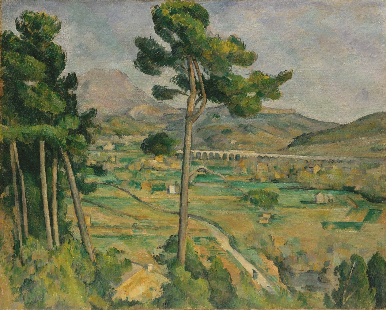 Mont Sainte-Victoire a viadukt údolí řeky Arc, 1882-85. od Paul Cézanne